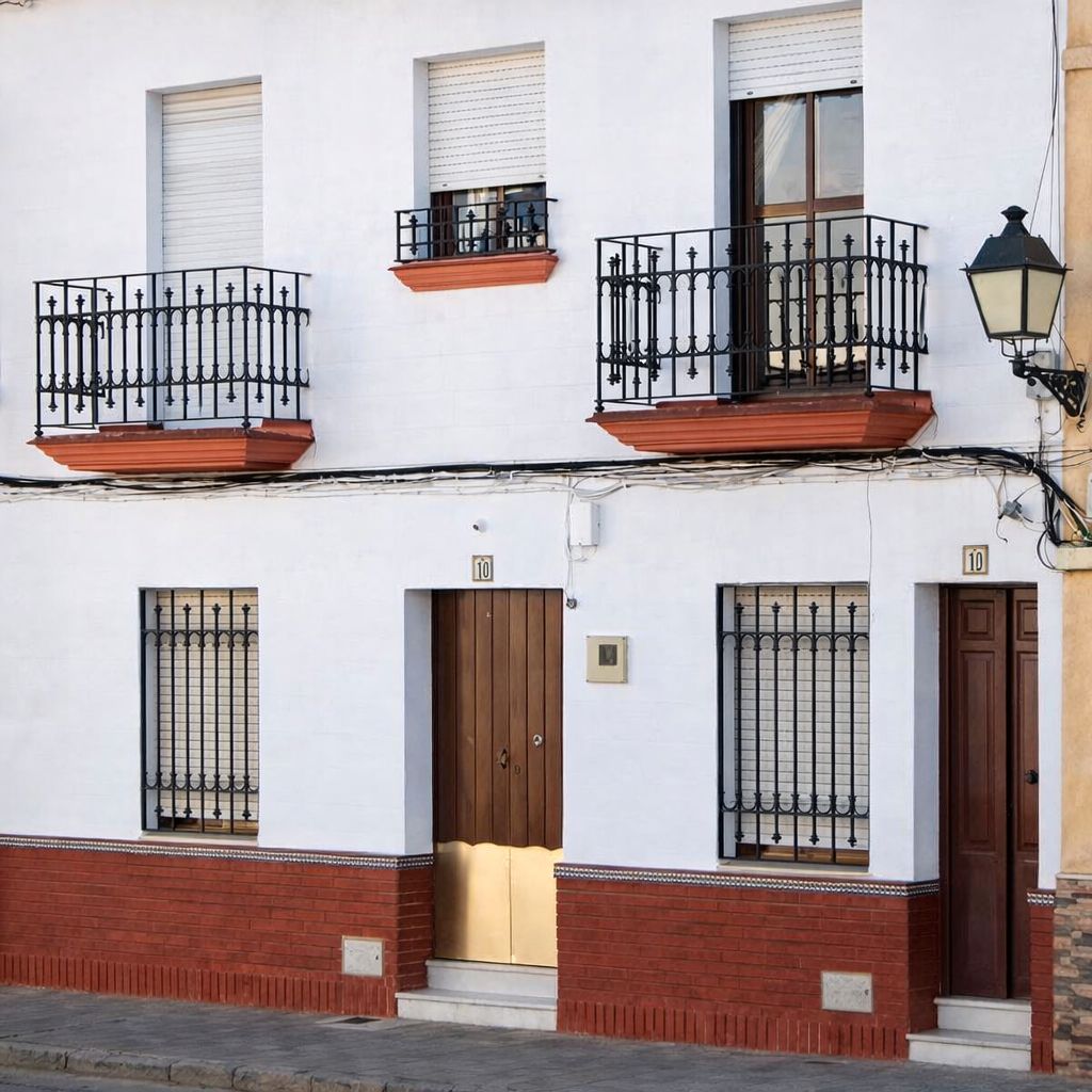Vista exterior de Casa adosada en venda en Trigueros amb Terrassa, Moblat i Forn