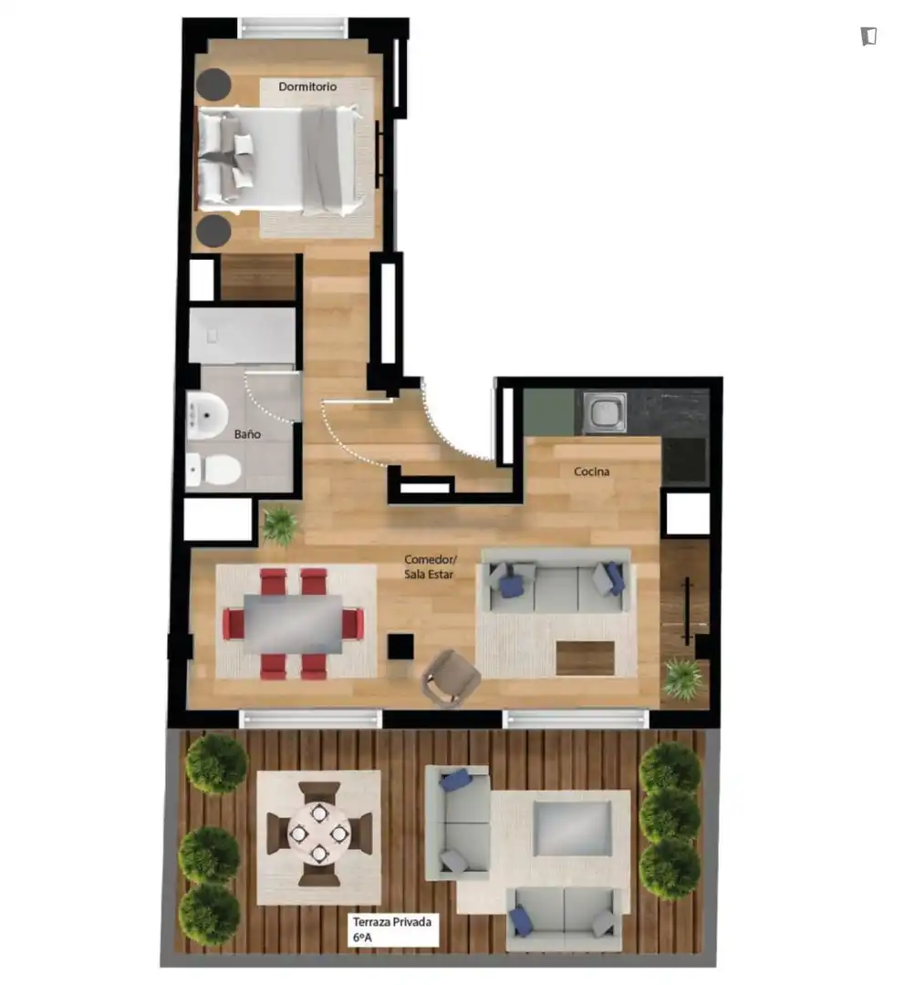 Estudio de alquiler en Madrid con Aire acondicionado, Calefacción y Amueblado
