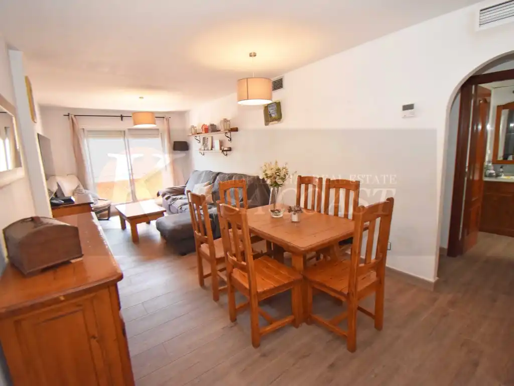 Dining room of Flat for sale in Mijas  with Air Conditioner, Private garden and Terrace