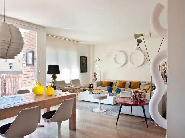 Sala de estar de Piso en venta en Barcelona con Aire acondicionado, Calefacción y Parquet