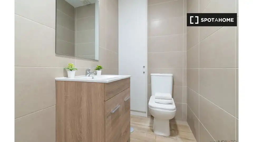 Bathroom of Flat for rent in Madrid  with Air Conditioner, Heating and Furnished