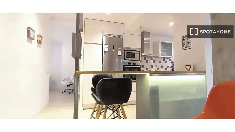 Kitchen of Flat for rent in Madrid  with Air Conditioner, Heating and Furnished