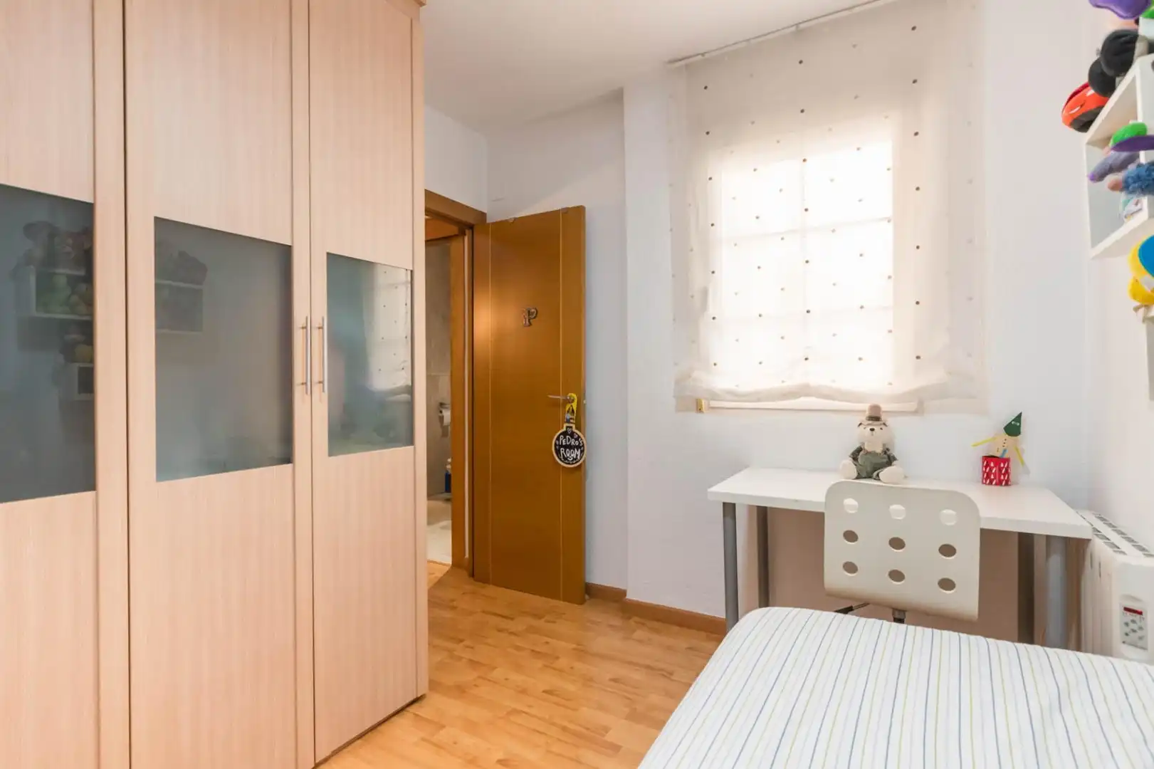 Dormitori de Casa adosada de lloguer en Murcia amb Calefacció, Parquet i Terrassa