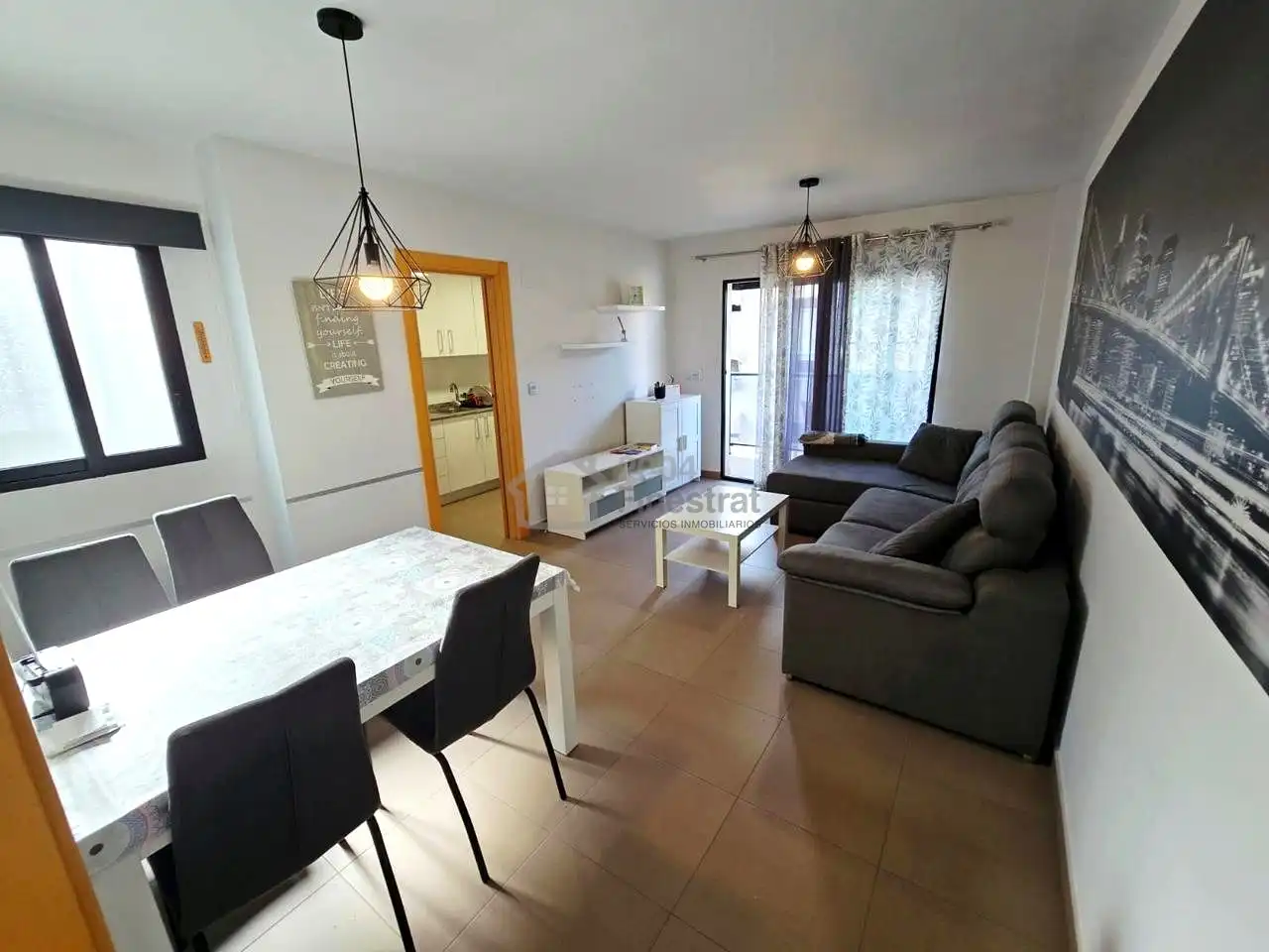 Living room of Flat for sale in Benidorm  with Air Conditioner, Terrace and Furnished