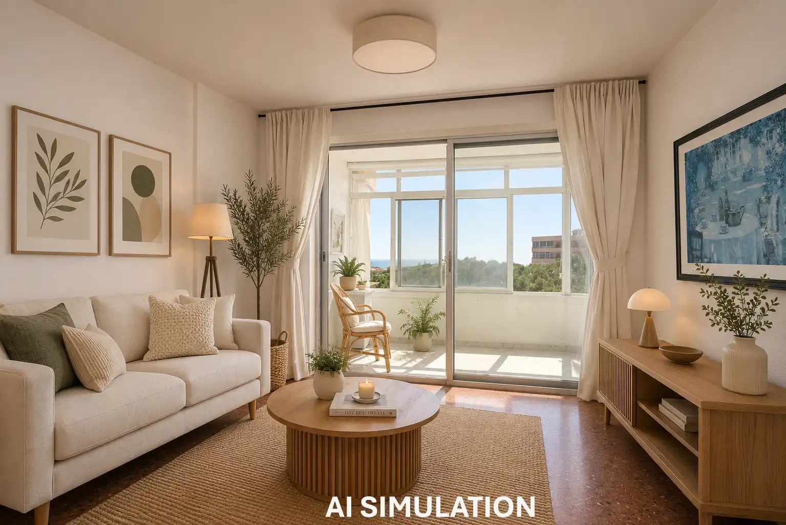 Wohnzimmer von Wohnungen zum Verkauf in Mijas mit Terrasse, Schwimmbad und Möbliert