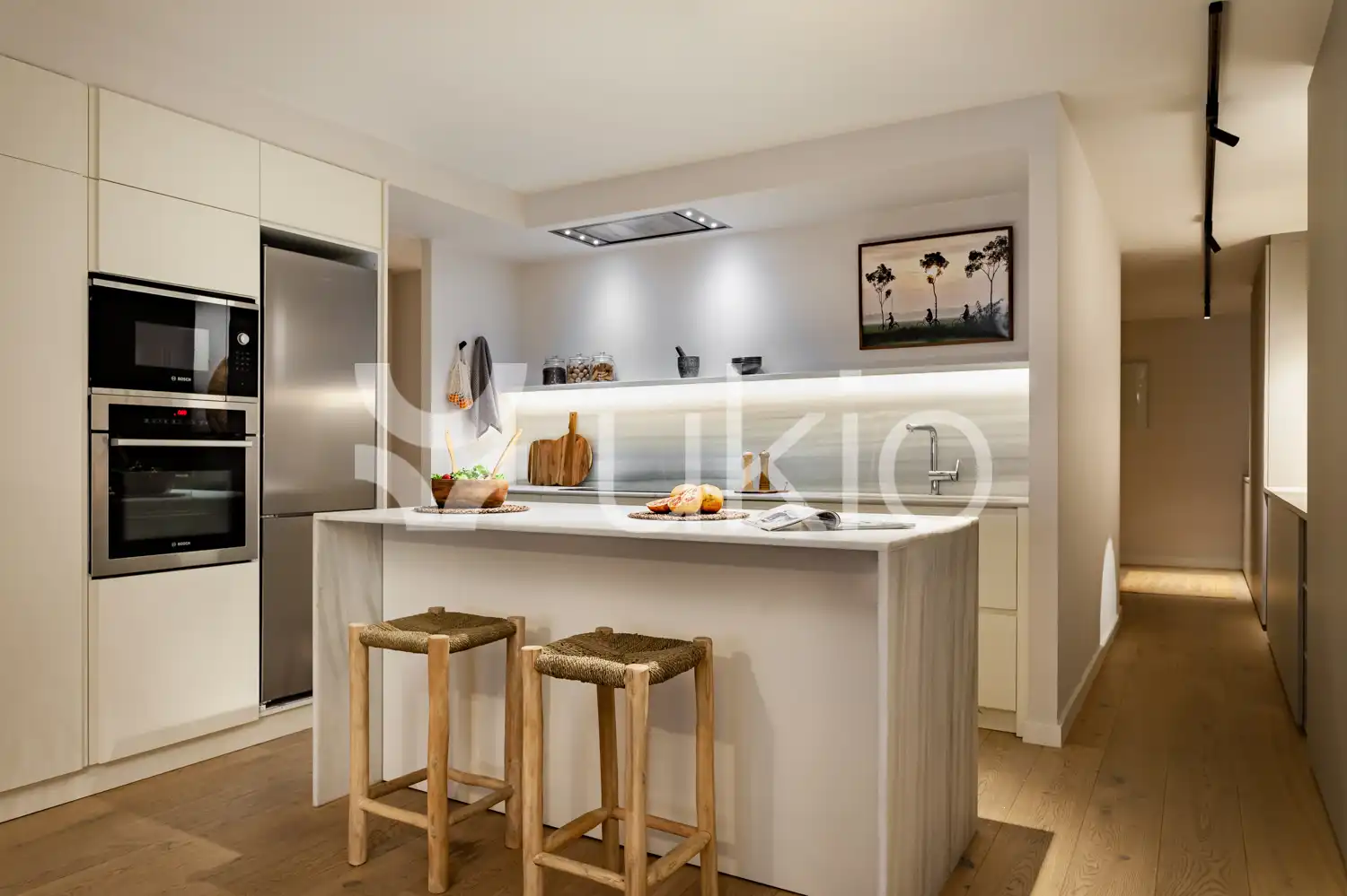 Cuina de Apartament de lloguer en Barcelona amb Aire condicionat, Calefacció i Terrassa