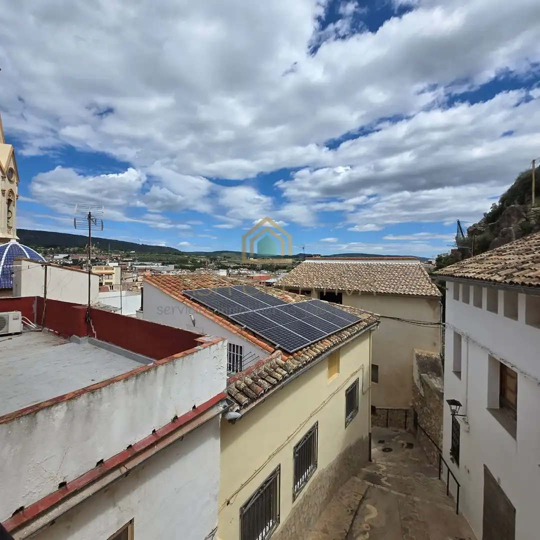 Vista exterior de Casa o xalet en venda en Mogente / Moixent amb Aire condicionat, Terrassa i Traster