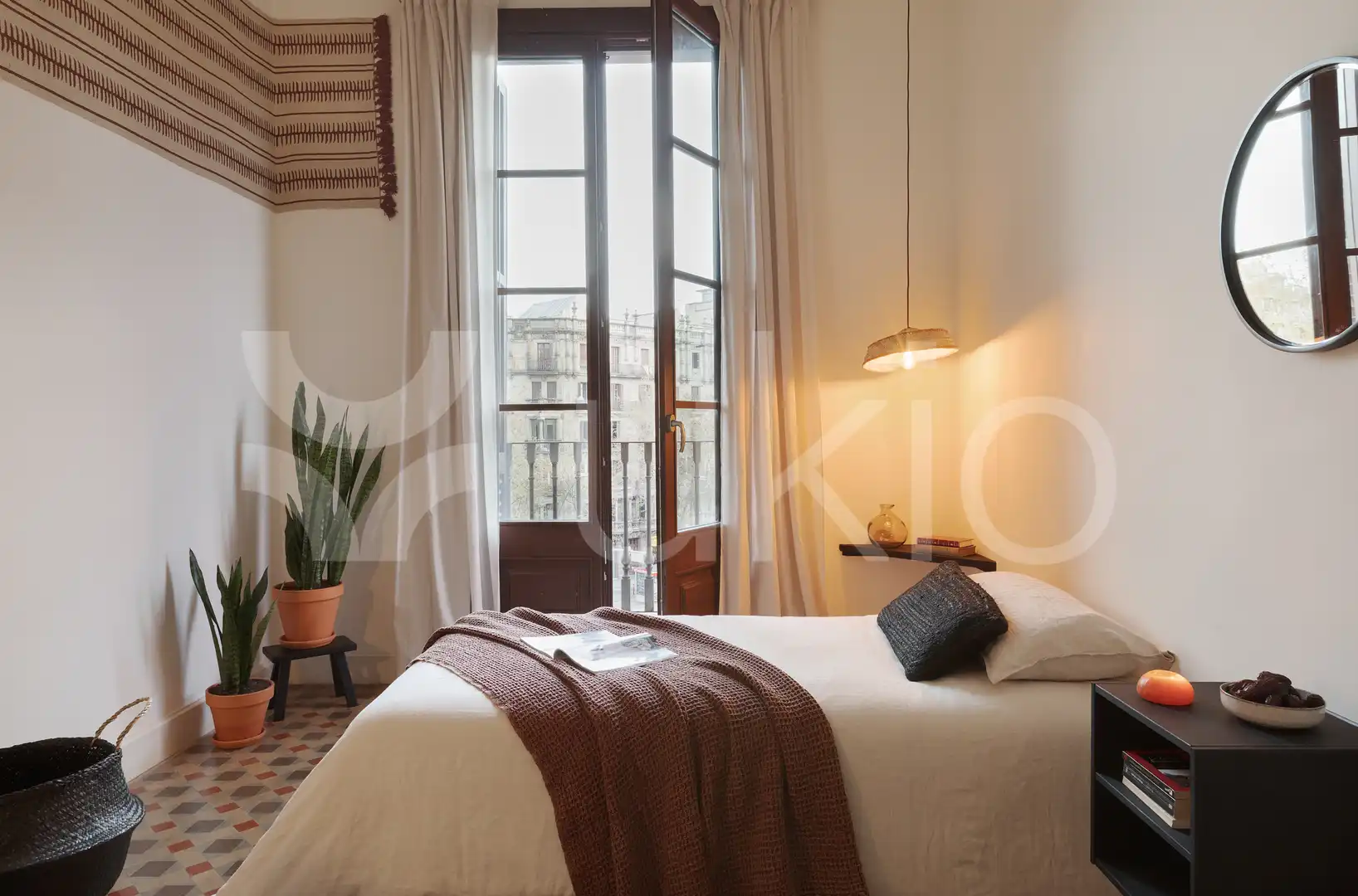 Habitación de Apartamento de alquiler en Barcelona con Aire acondicionado, Calefacción y Amueblado