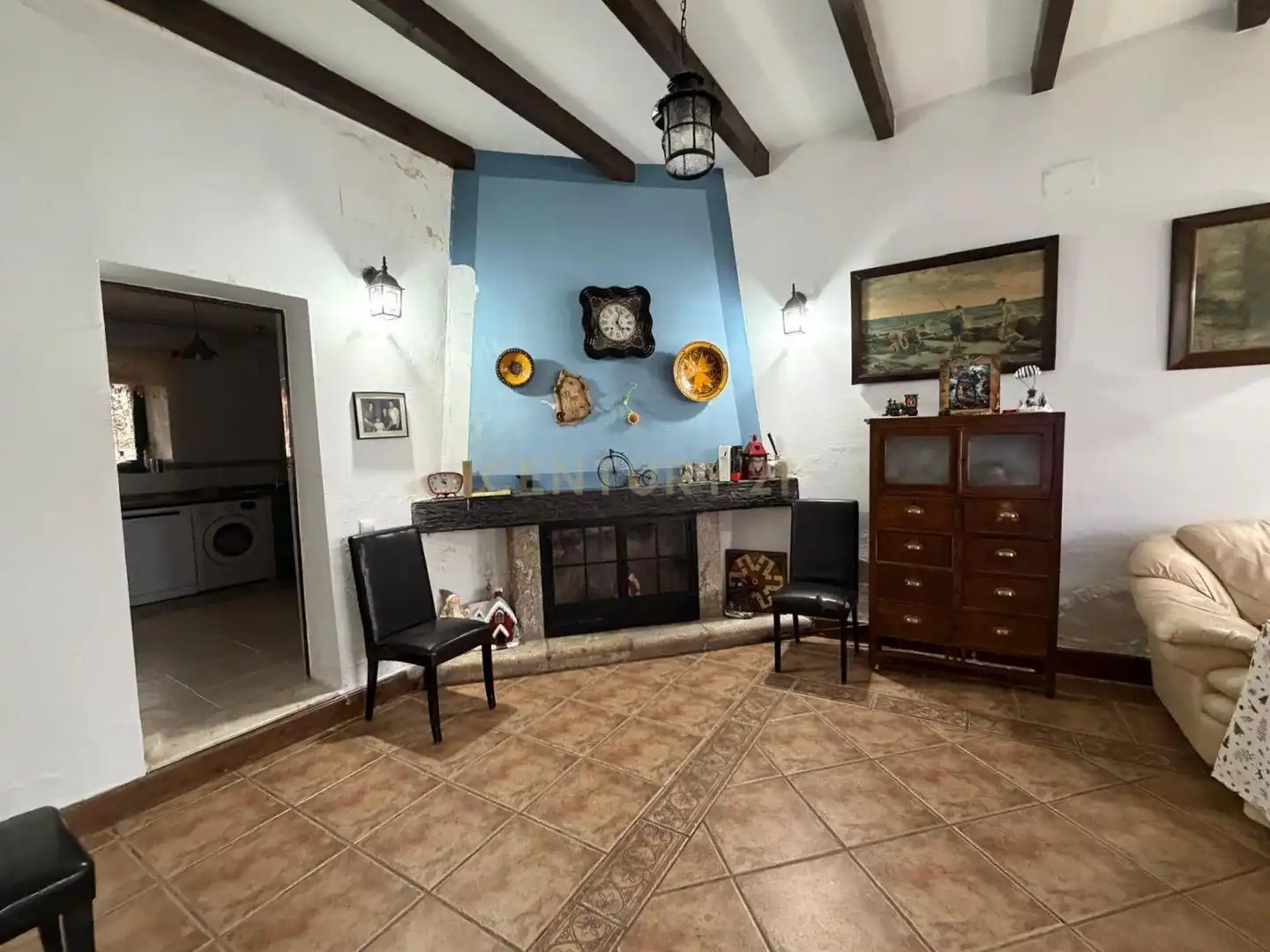 Sala de estar de Casa o chalet en venta en Madroñera con Jardín privado, Horno y Lavadora