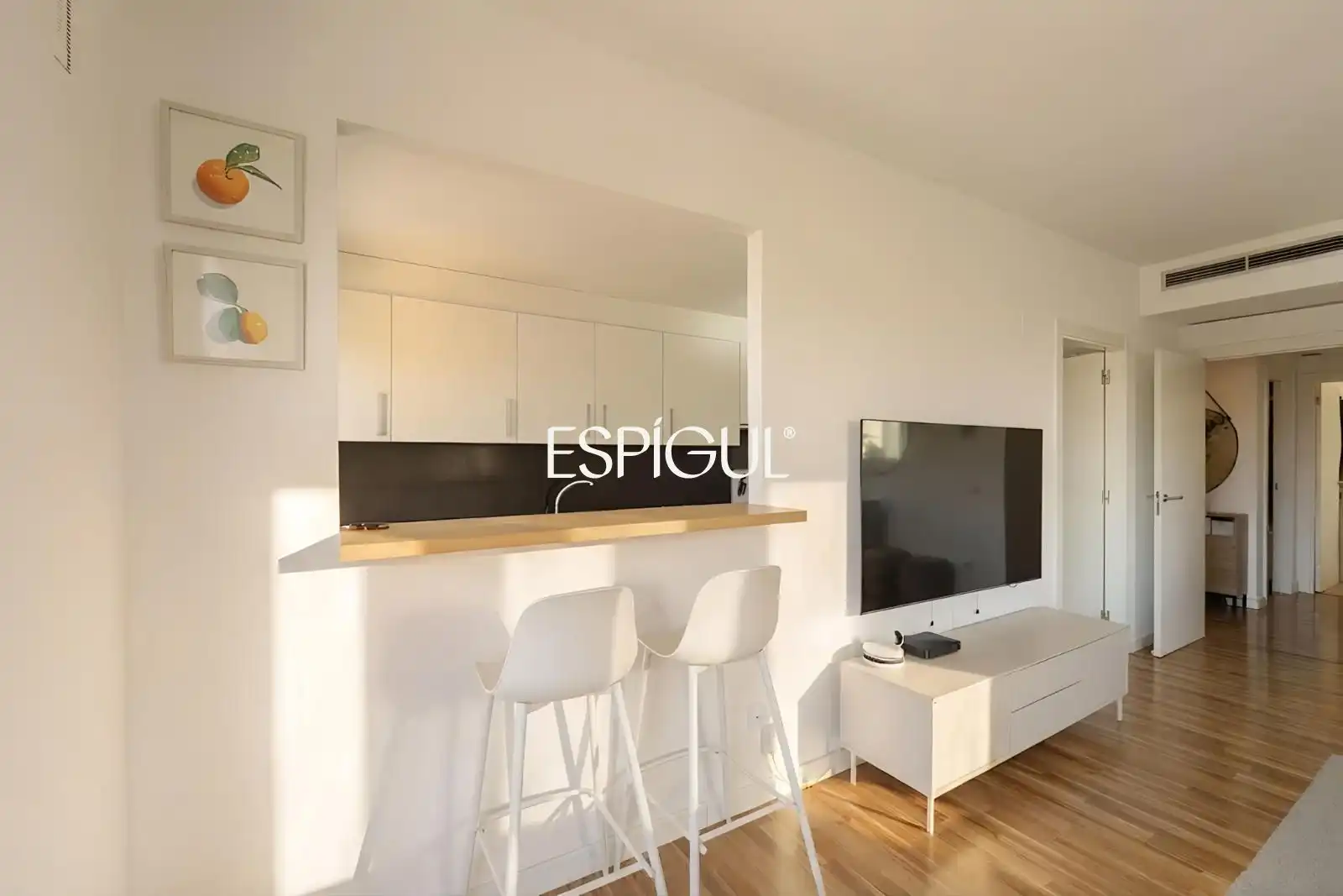 Living room of Flat for sale in Sant Andreu de Llavaneres  with Air Conditioner, Heating and Parquet flooring