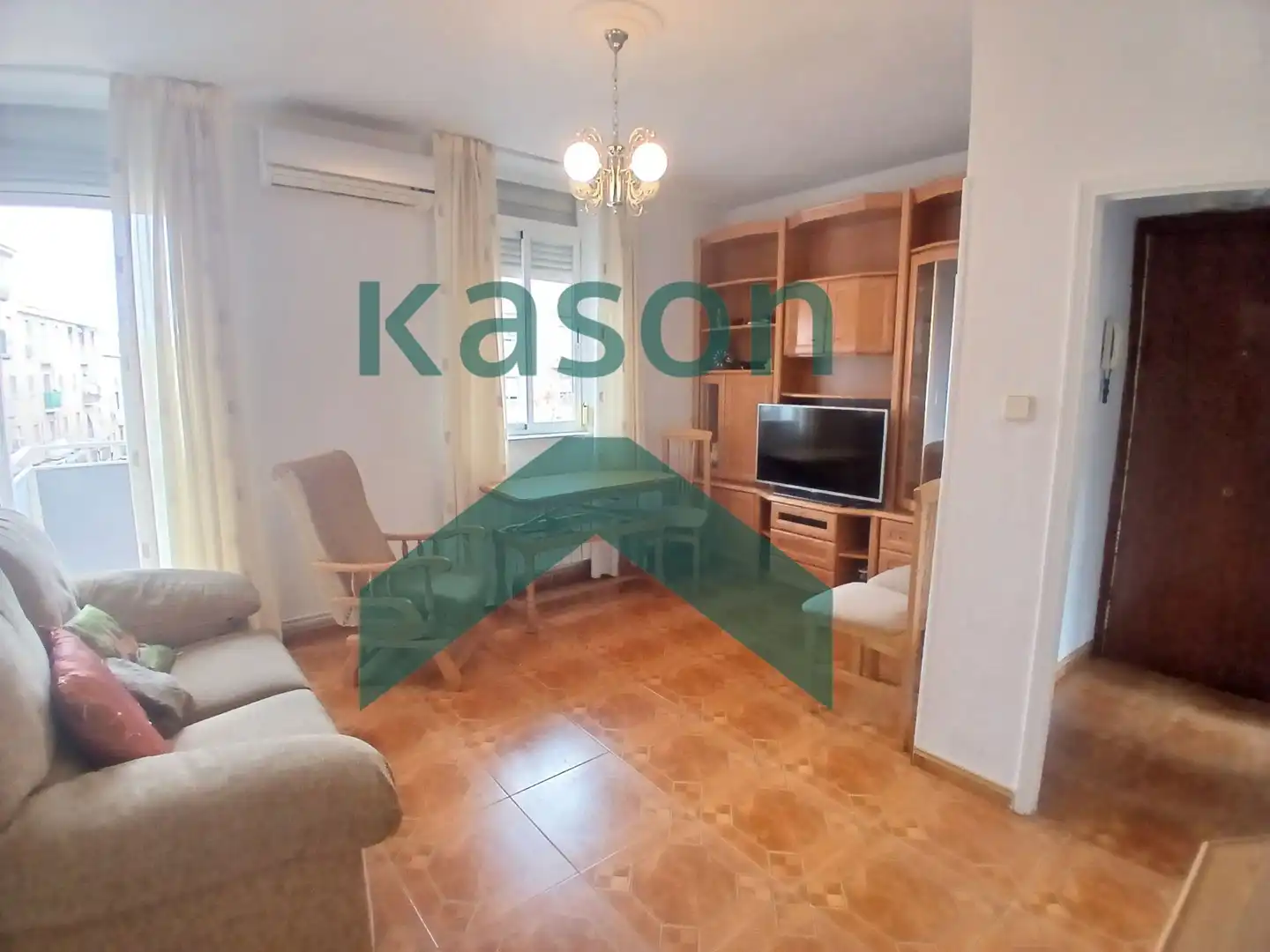 Living room of Flat for sale in Madrid  with Heating, Terrace and Furnished