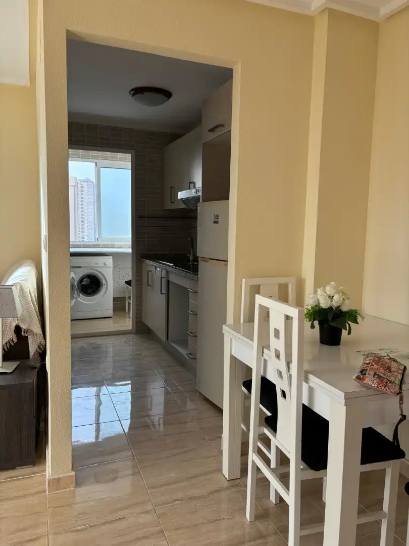 Cuina de Apartament de lloguer en Benidorm amb Aire condicionat, Calefacció i Terrassa