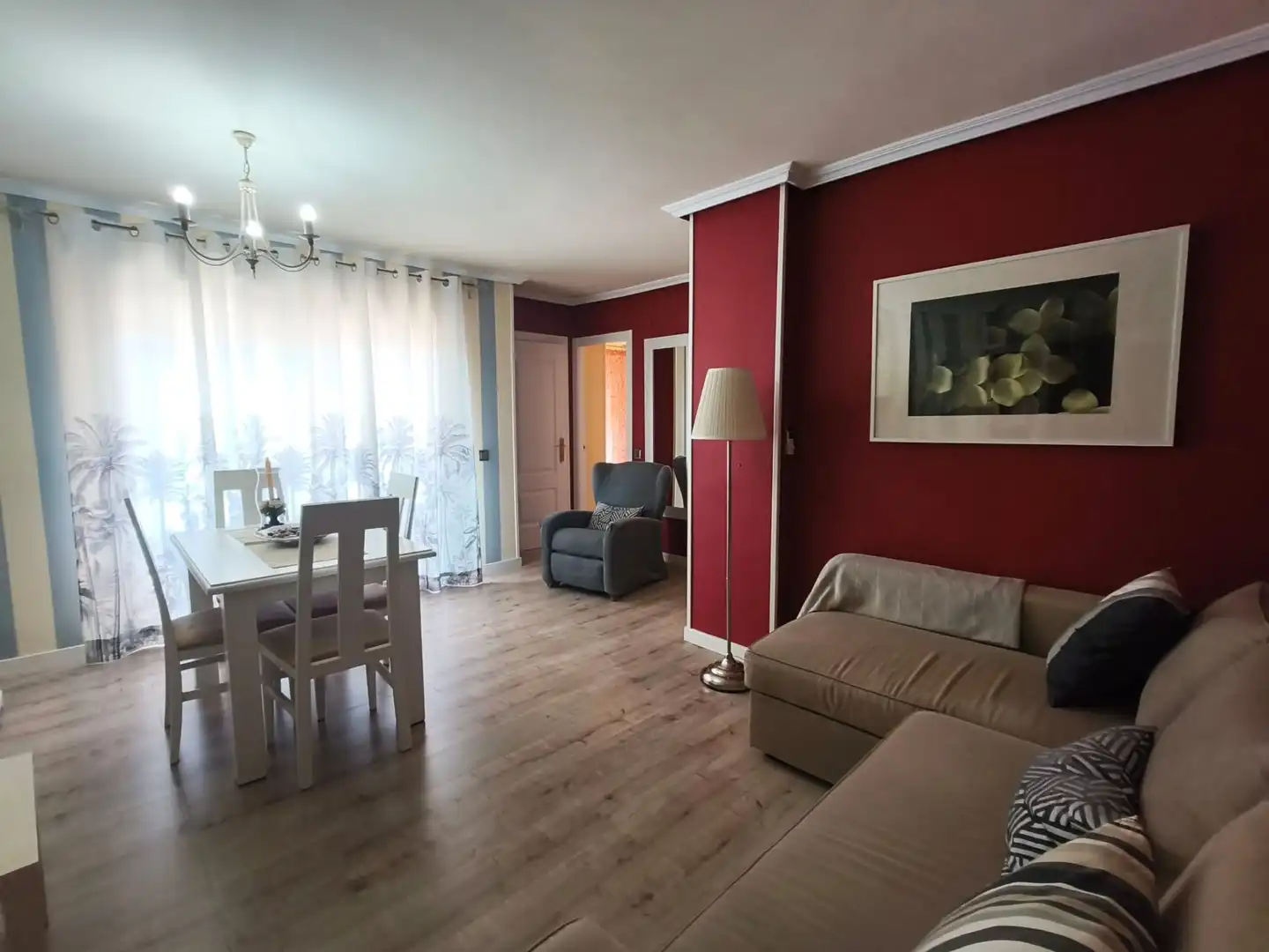 Living room of Flat for rent in Benidorm  with Air Conditioner, Terrace and Furnished
