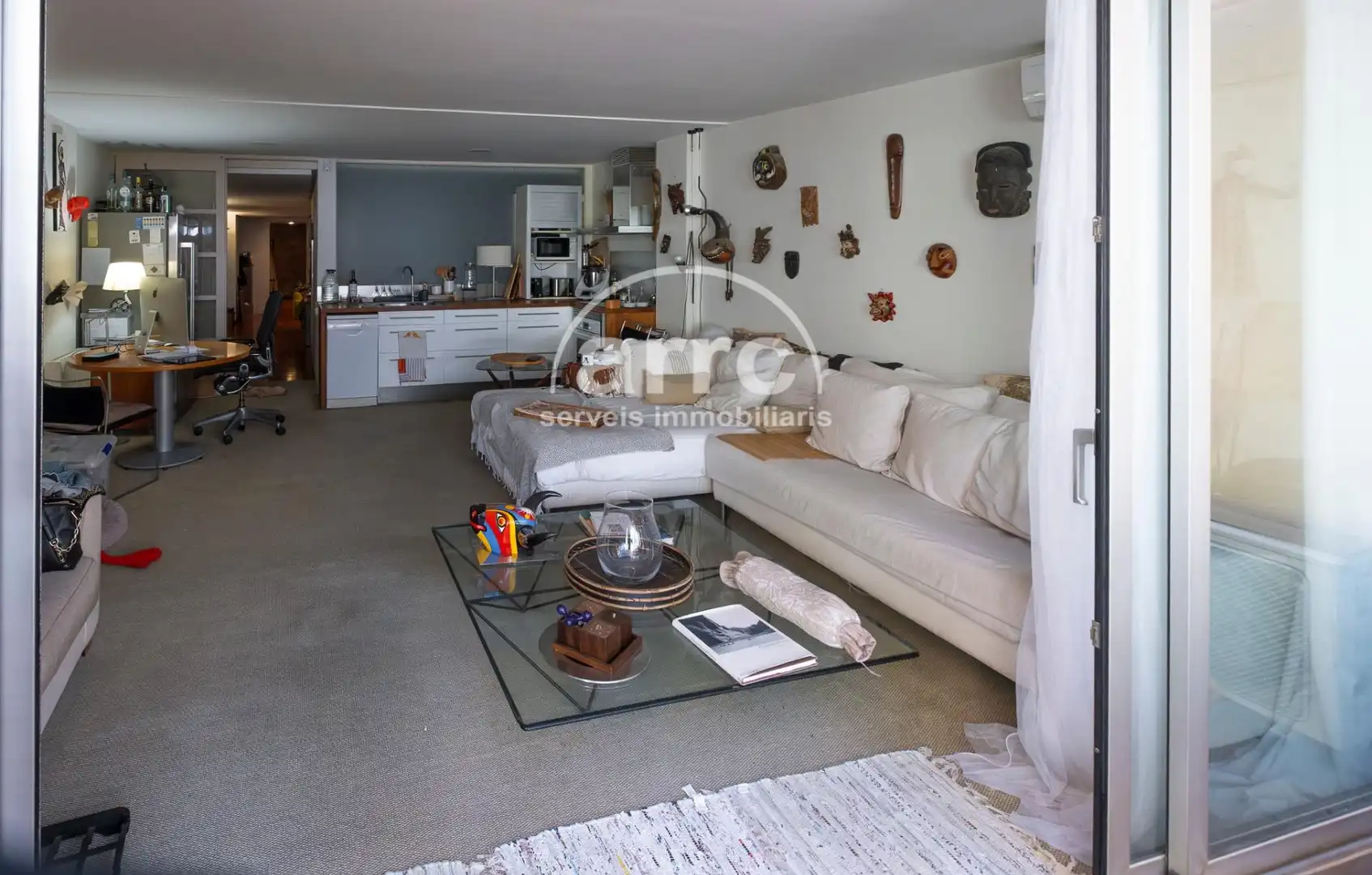 Living room of Flat for sale in Mataró  with Heating, Terrace and Balcony