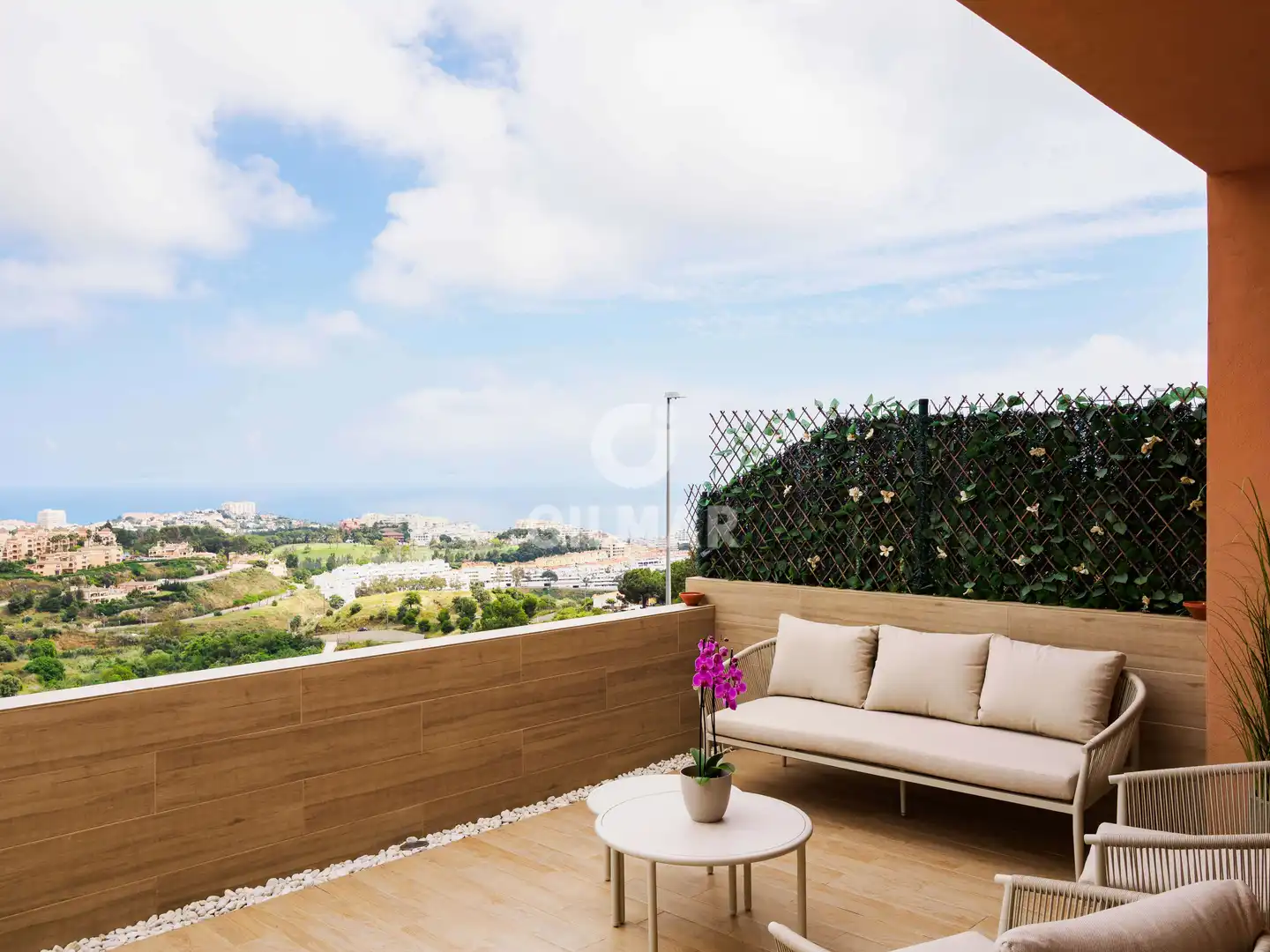 Terrace of Detached homes for sale in Benalmádena  with Heating, Private garden and Swimming Pool