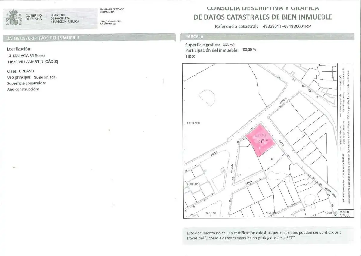 Terreny residencial en venda a Villamartín