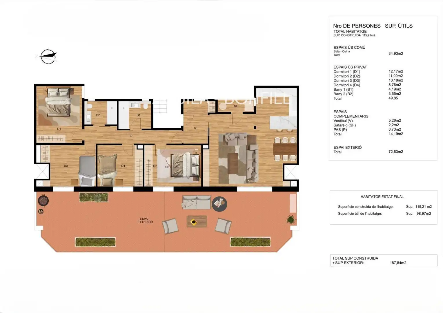 Ático con terraza en venta en Sant Andreu, imagen 40