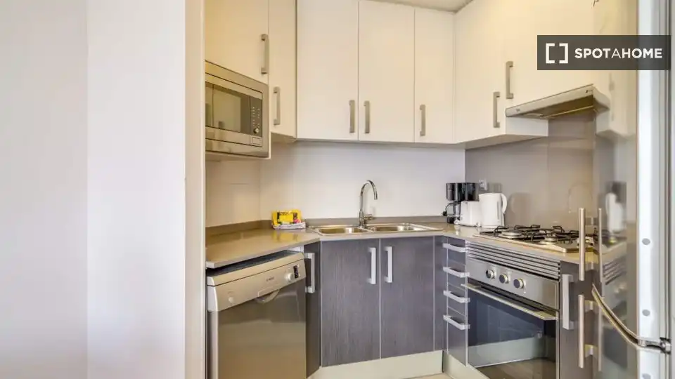 Cocina de Piso de alquiler en Barcelona con Aire acondicionado, Calefacción y Amueblado