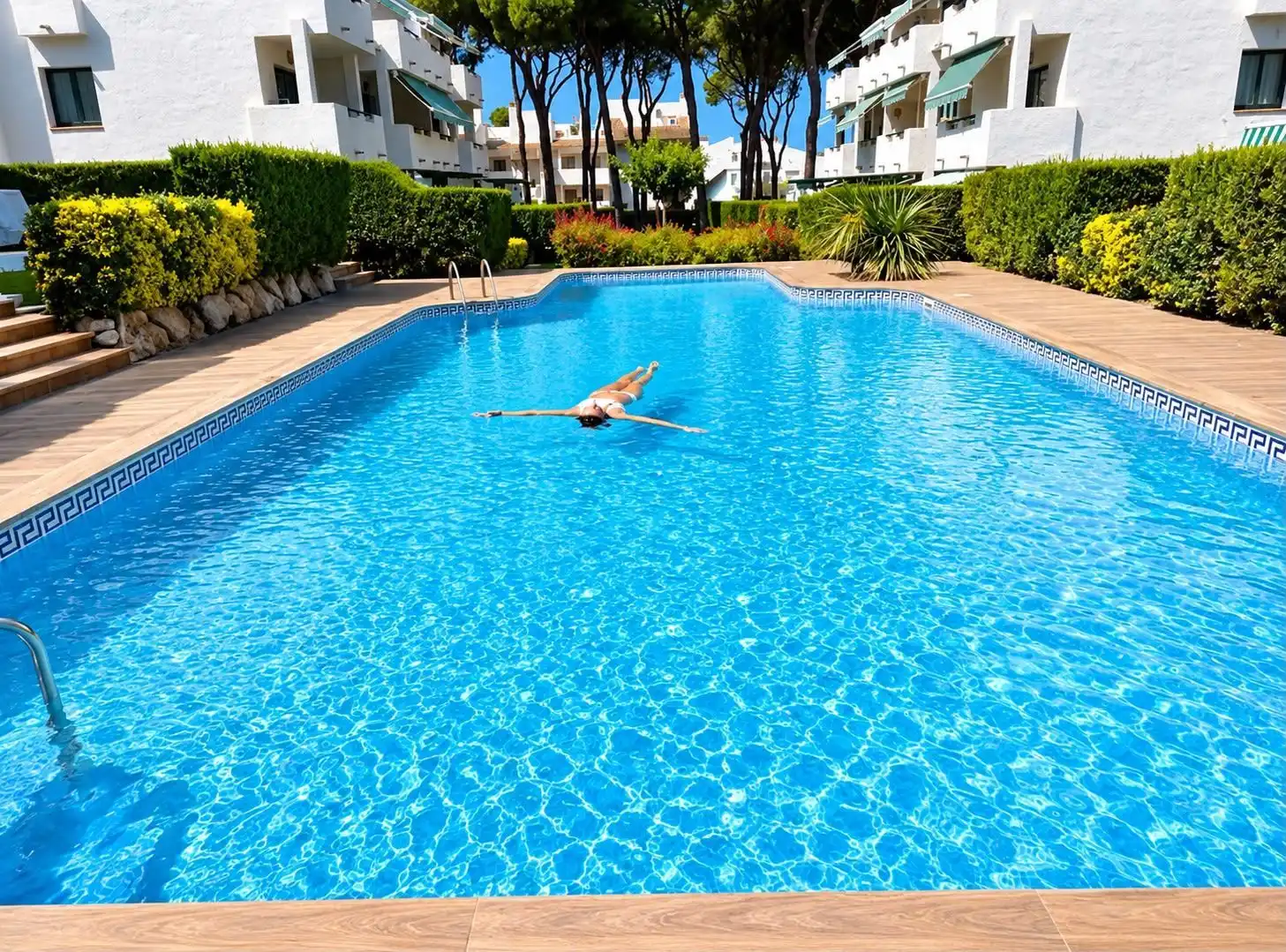 Swimming pool of Apartments for rent in Platja de Pals