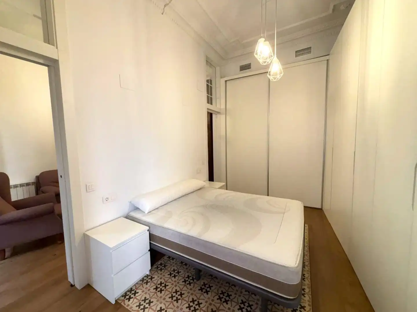Schlafzimmer von Wohnung zur Miete in Murcia mit Klimaanlage, Heizung und Möbliert