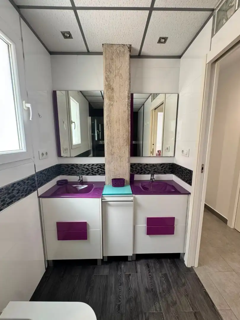 Baño de Ático de alquiler en Valencia con Aire acondicionado, Terraza y Amueblado
