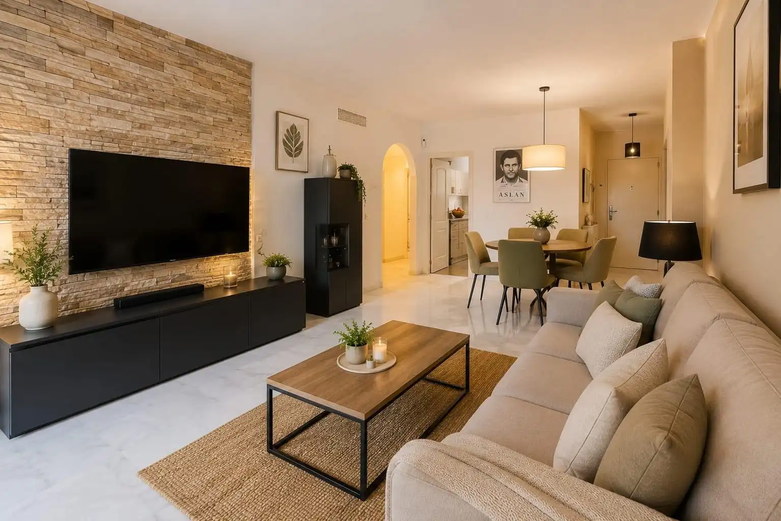 Sala de estar de Apartamento en venta en Marbella con Aire acondicionado, Calefacción y Jardín privado