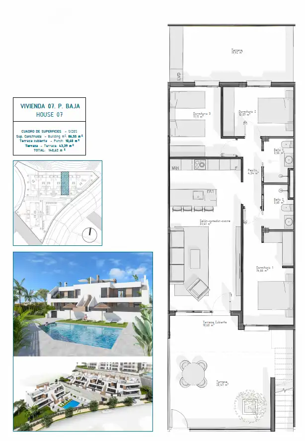 Bungalow with terrace for sale in Las Salinas, imagen 18