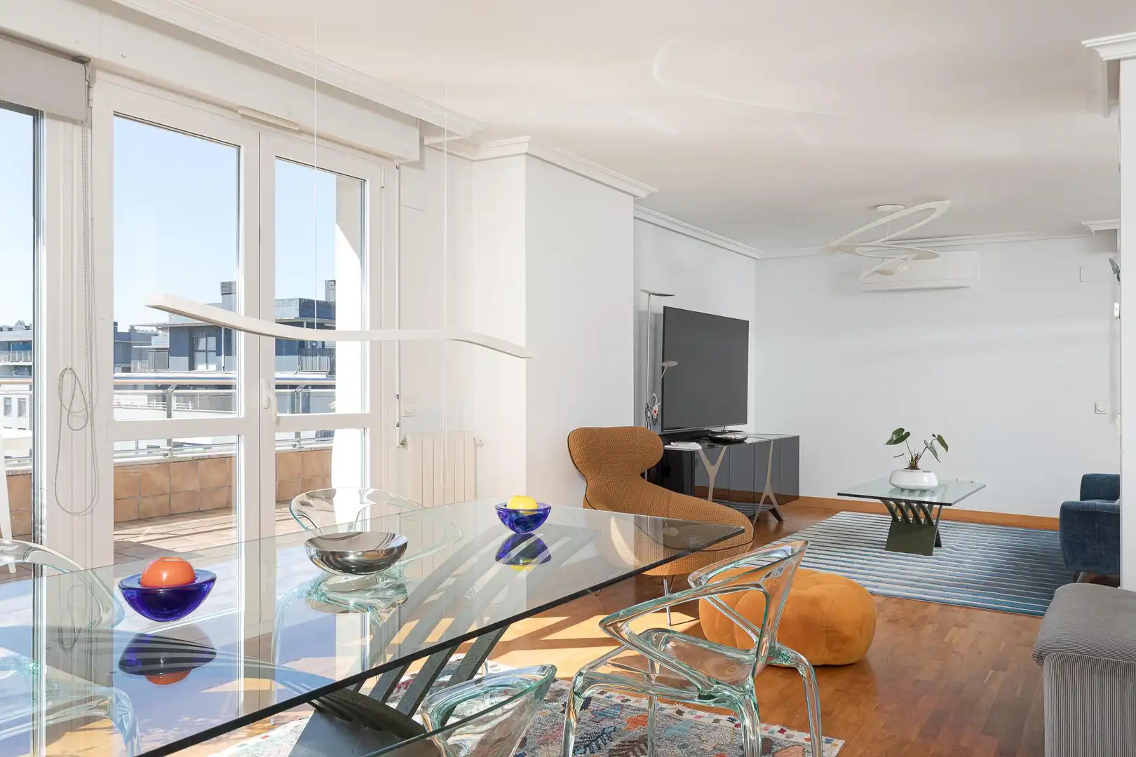 Wohnzimmer von Dachboden zum Verkauf in Donostia - San Sebastián  mit Klimaanlage, Heizung und Terrasse