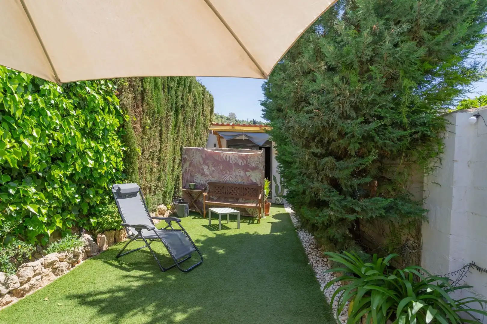 Terrace of Detached homes for rent in Riogordo  with Air Conditioner, Private garden and Terrace