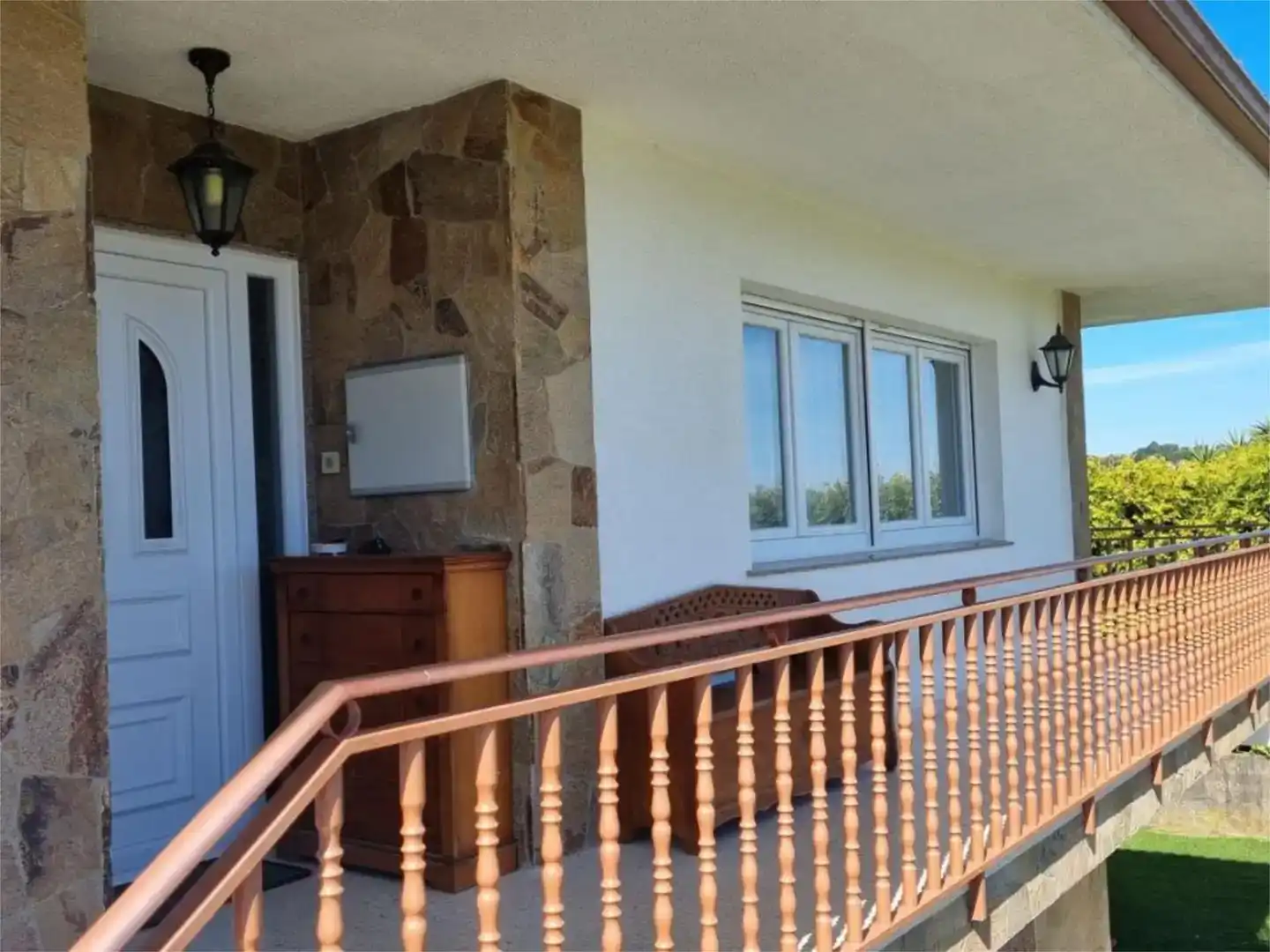 Balcony of Houses for rent in Bergondo  with Parquet flooring, Storage room and Swimming Pool