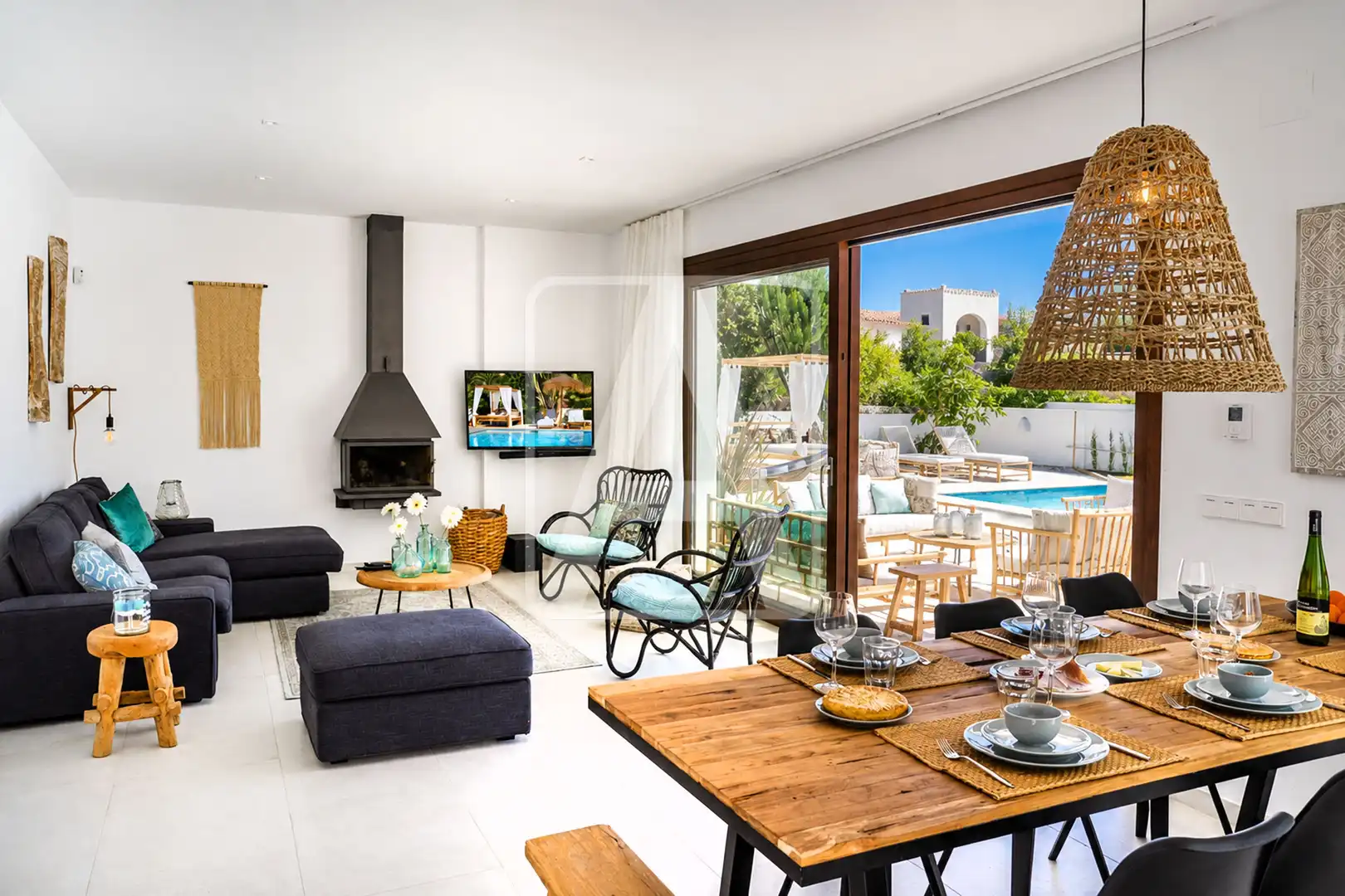 Sala de estar de Casa o chalet en venta en Benissa con Aire acondicionado, Calefacción y Jardín privado