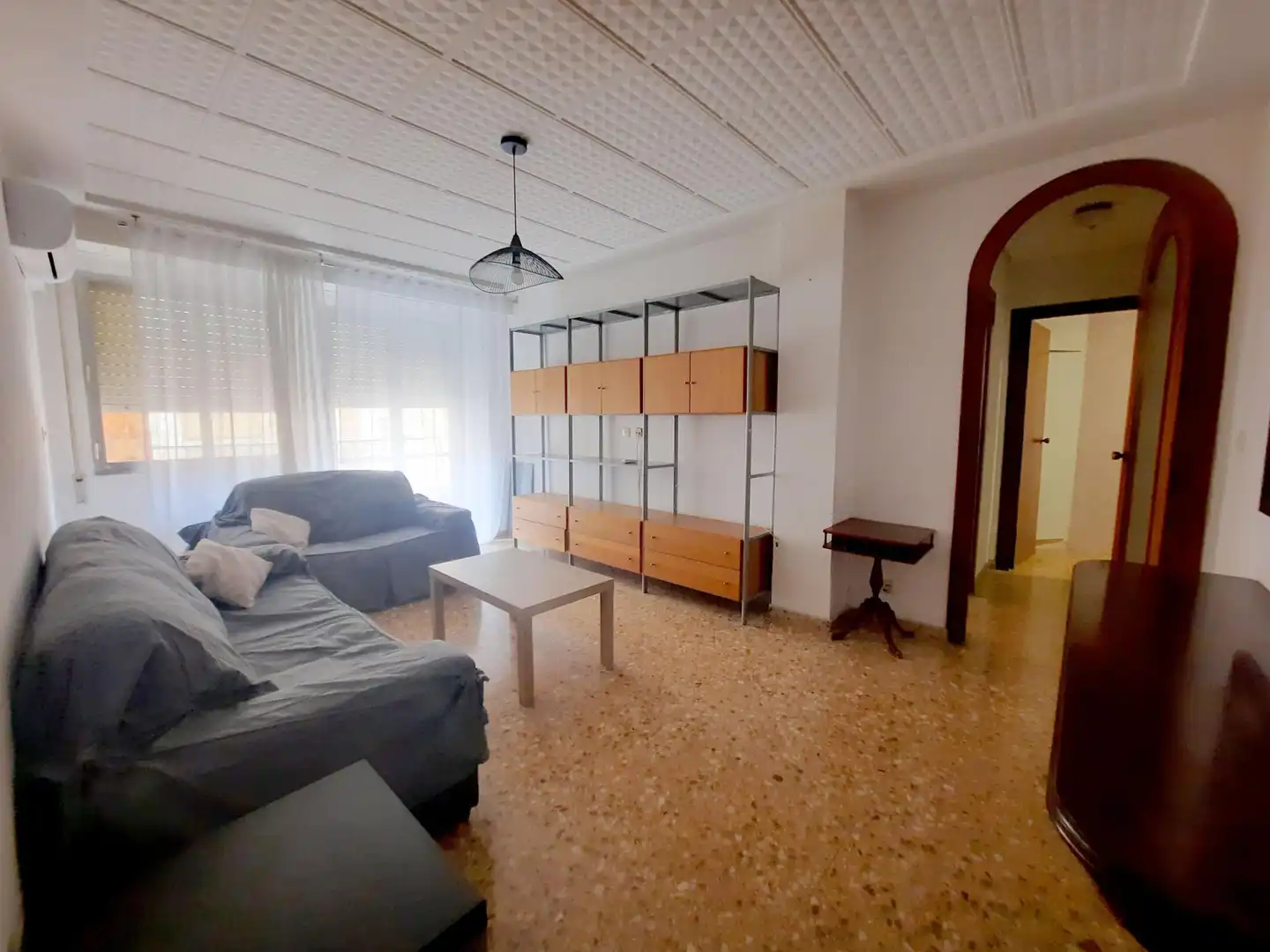 Wohnzimmer von Wohnung zur Miete in Sagunto / Sagunt mit Klimaanlage, Heizung und Balkon
