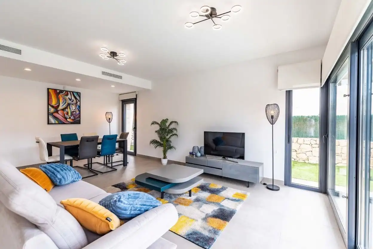 Sala de estar de Casa o chalet en venta en Pilar de la Horadada con Aire acondicionado, Calefacción y Jardín privado