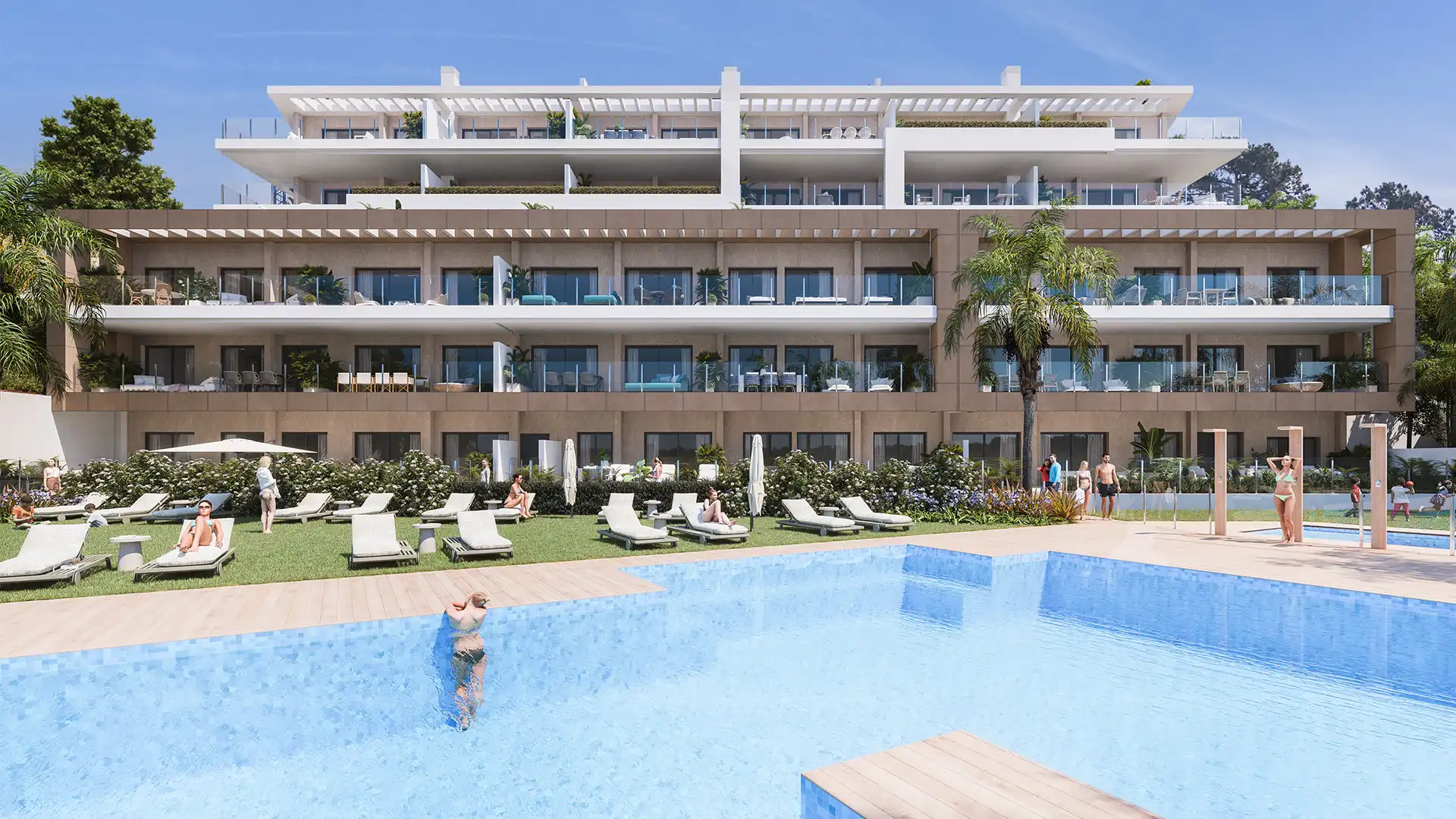 Appartement compact avec piscine à vendre à Selwo