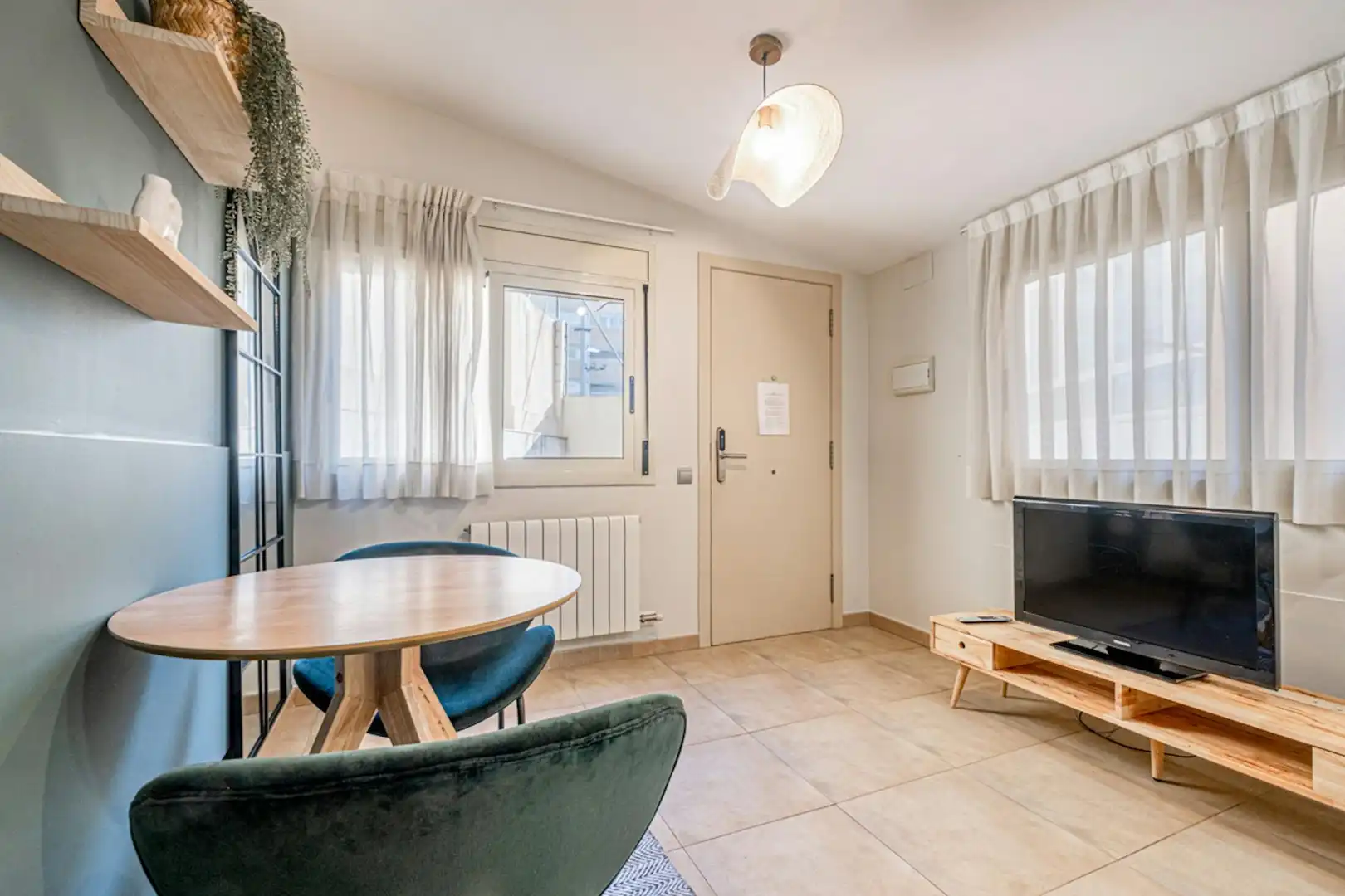 Wohnzimmer von Wohnung zur Miete in Barcelona mit Klimaanlage, Heizung und Waschmaschine