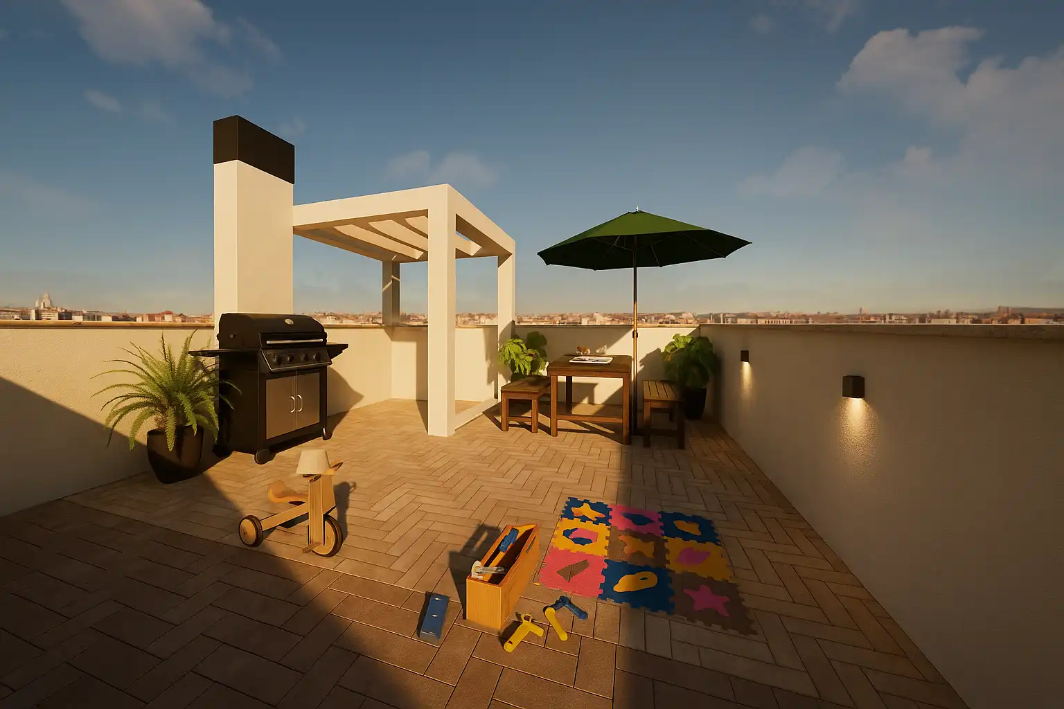 Terrasse von Wohnung zum Verkauf in Chipiona mit Heizung