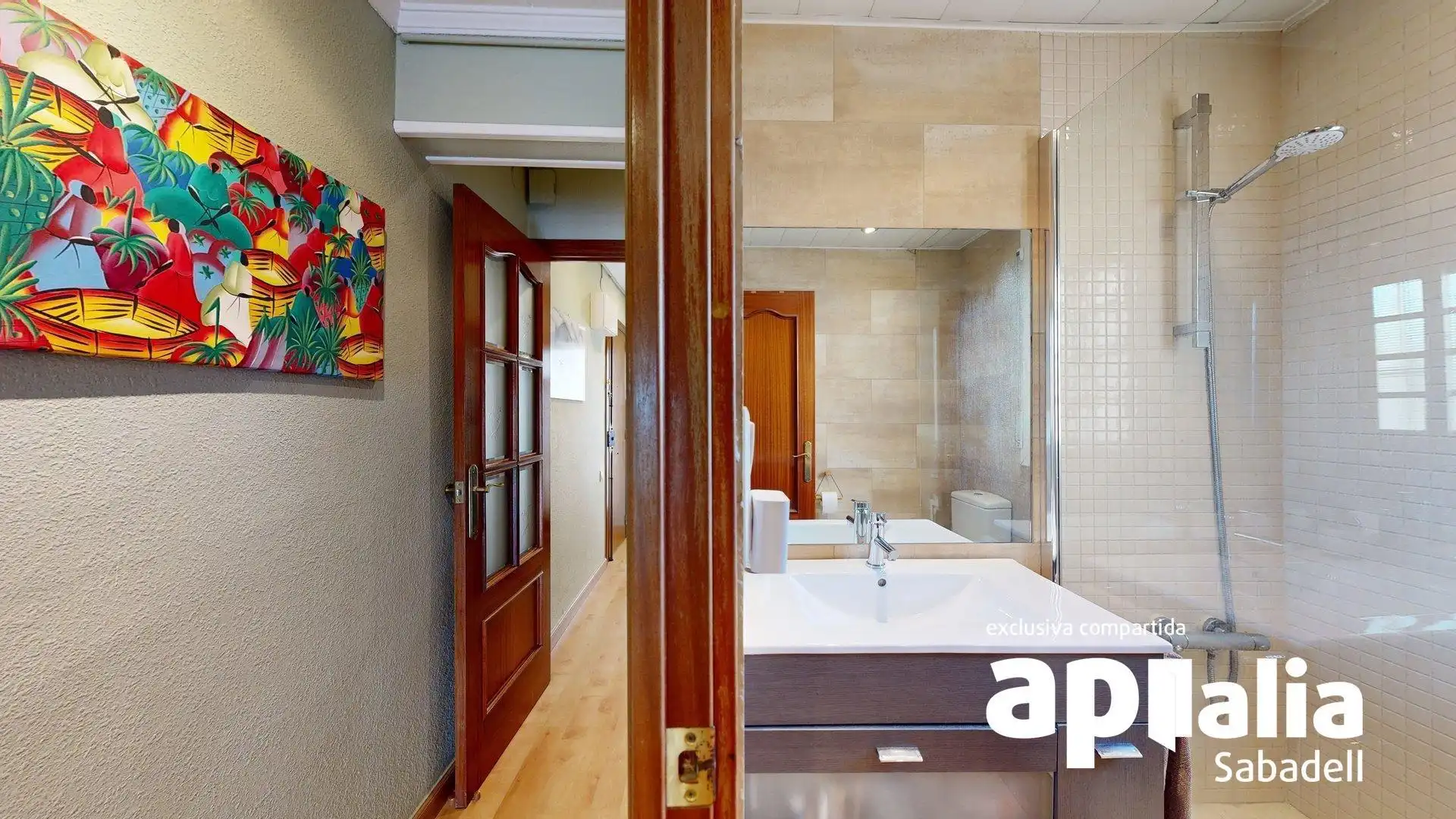 Bathroom of Flat for sale in Sabadell  with Air Conditioner, Heating and Parquet flooring