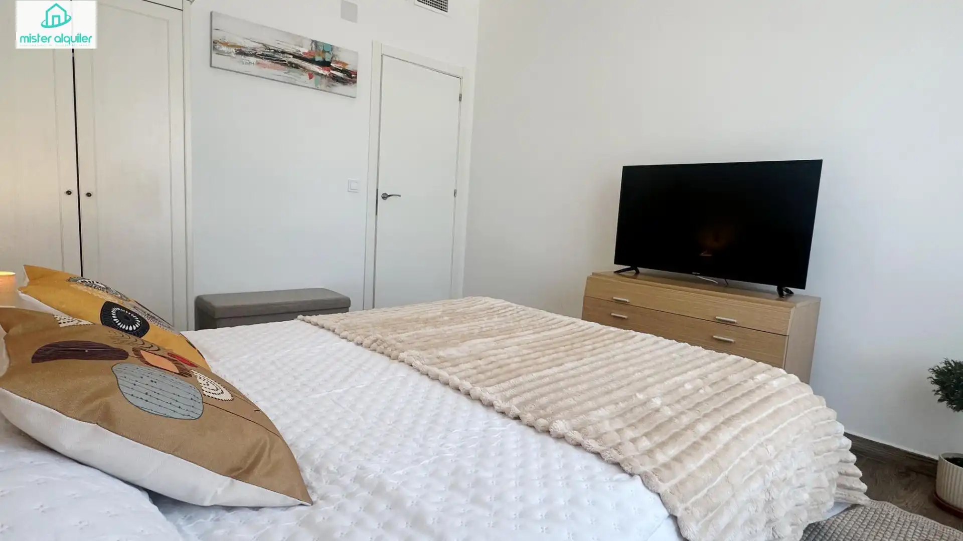 Bedroom of Apartments for rent in El Campello  with Air Conditioner, Heating and Furnished