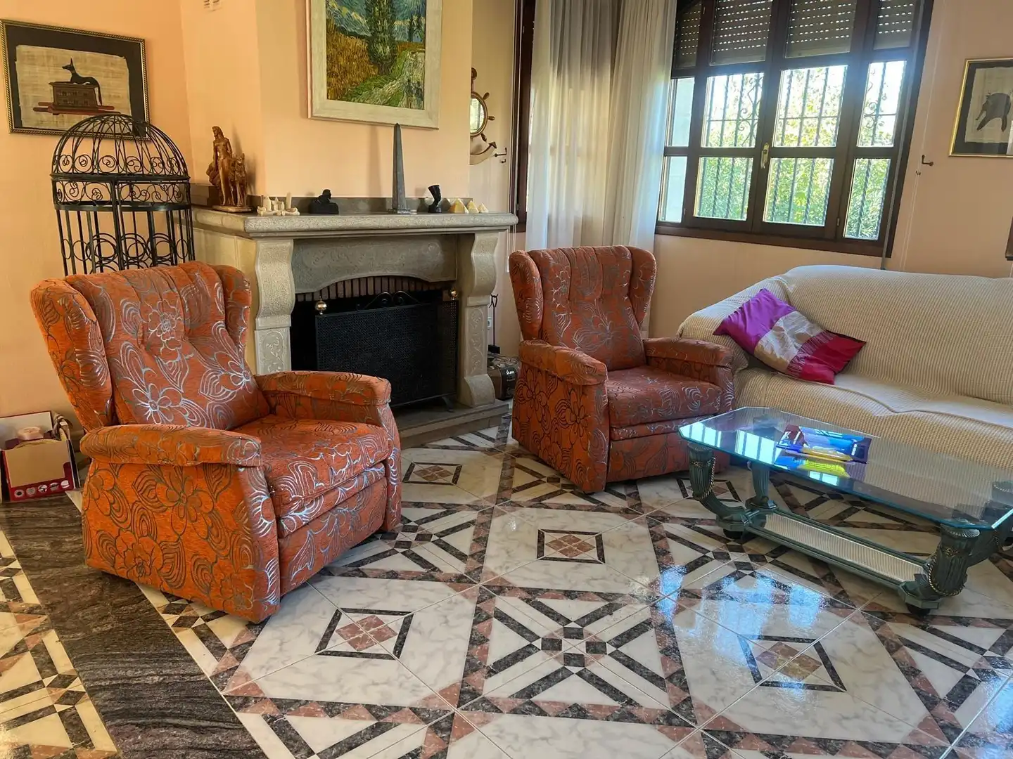 Sala de estar de Casa o chalet en venta en Agres con Jardín privado, Piscina y Amueblado