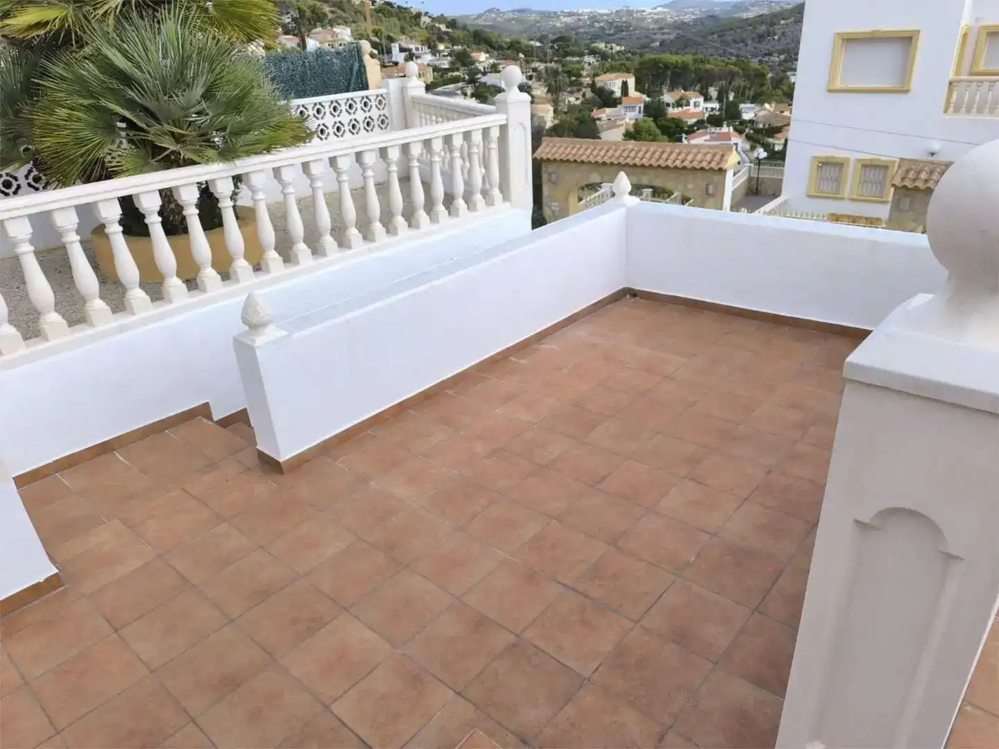 Terrace of Flat for sale in Calpe / Calp  with Air Conditioner, Private garden and Swimming Pool