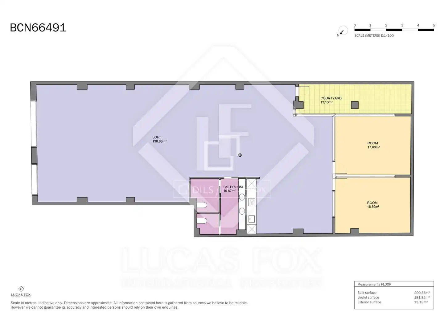 Loft zum Verkauf in Barcelona mit Klimaanlage und Heizung