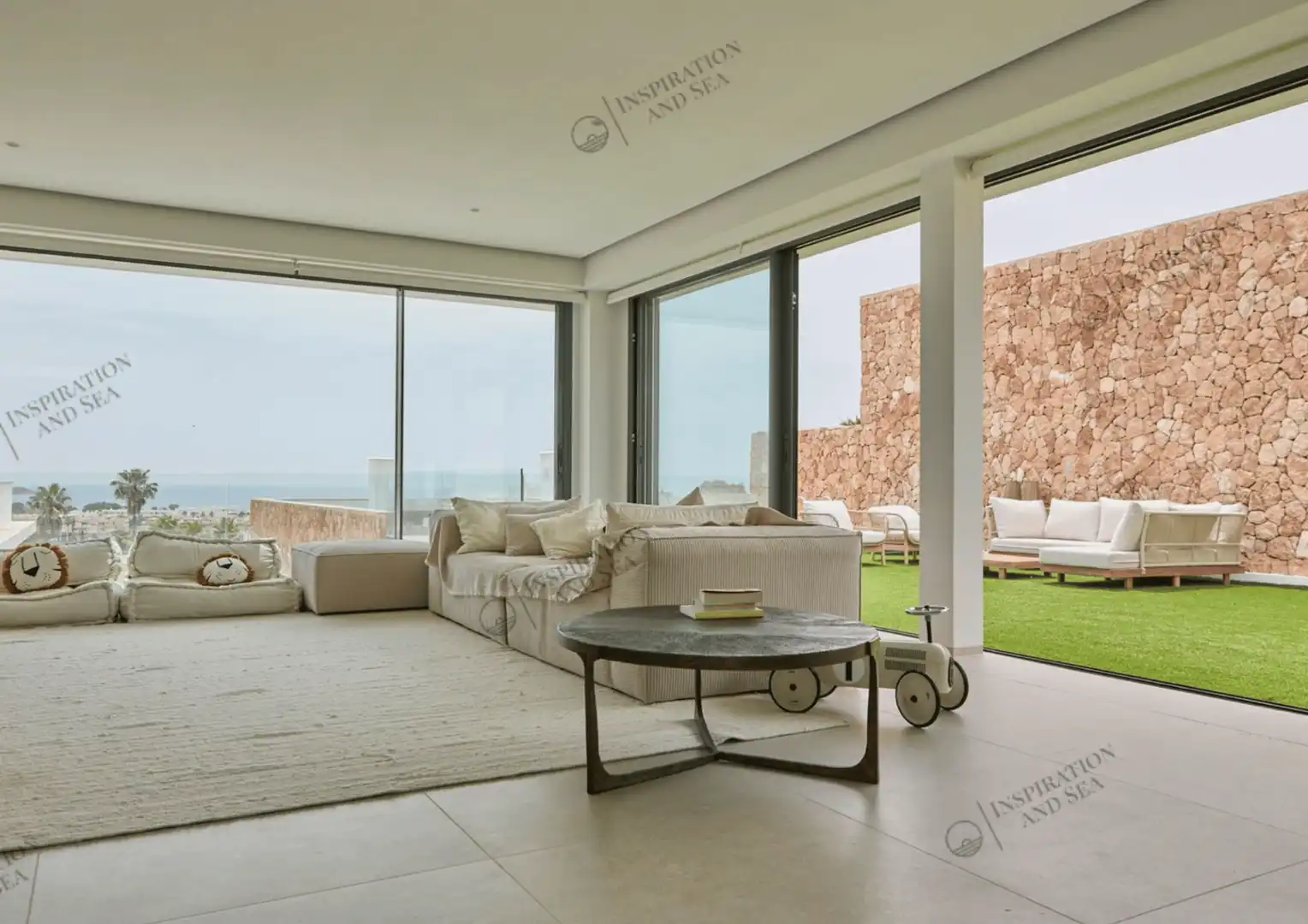 Sala de estar de Casa o chalet en venta en Santa Eulària des Riu con Aire acondicionado, Calefacción y Jardín privado