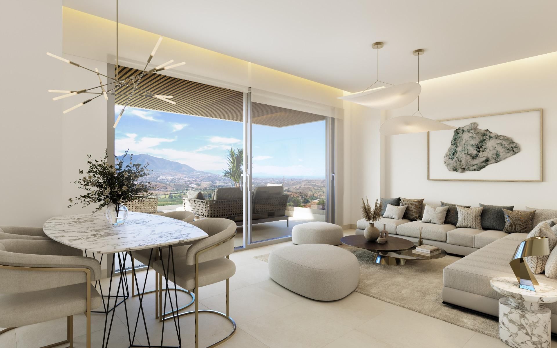 Living room of Flat for sale in Mijas  with Private garden, Terrace and Storage room