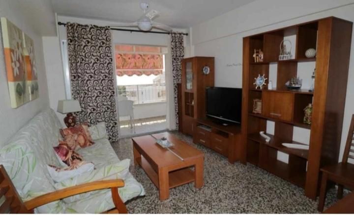 Living room of Flat for sale in Villajoyosa / La Vila Joiosa  with Air Conditioner, Terrace and Furnished