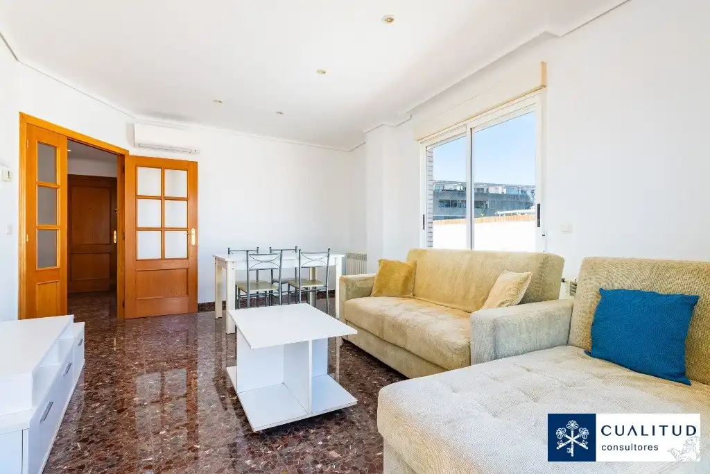 Living room of Flat for rent in Castellón de la Plana / Castelló de la Plana  with Air Conditioner, Terrace and Oven