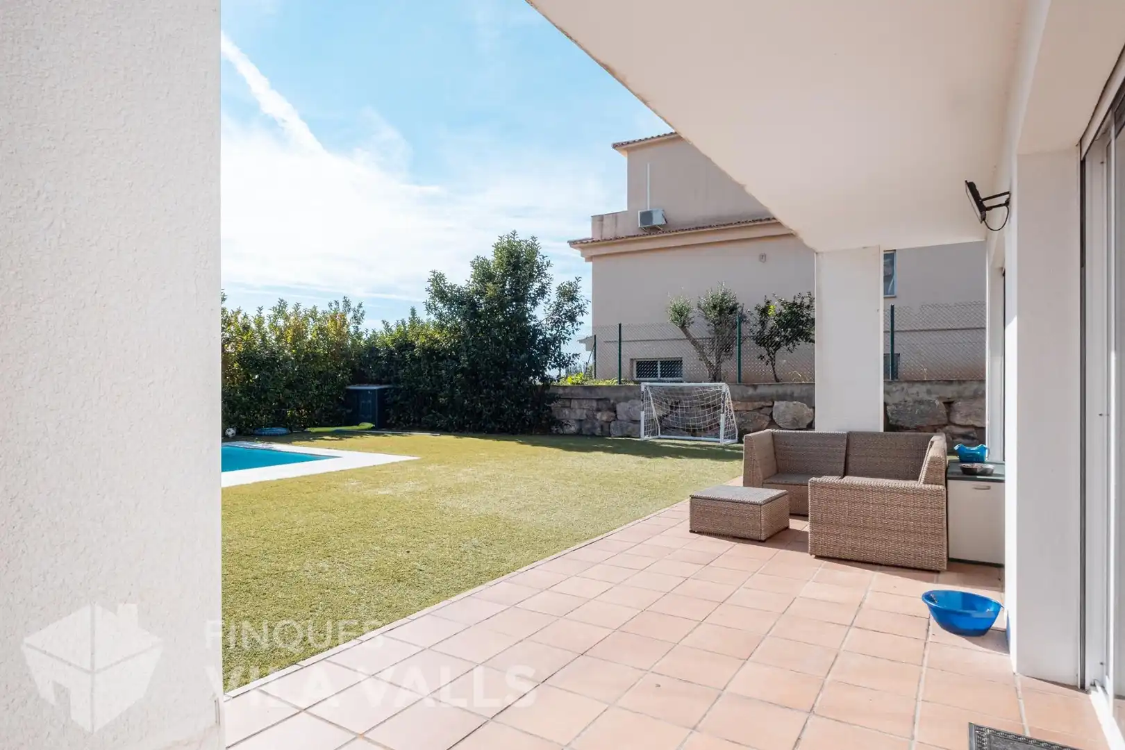 Terrassa de Casa o xalet en venda en Bigues i Riells del Fai amb Aire condicionat, Jardí privat i Parquet