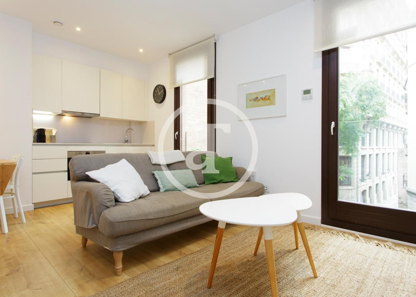 Living room of Flat to rent in  Barcelona Capital  with Air Conditioner, Heating and Furnished