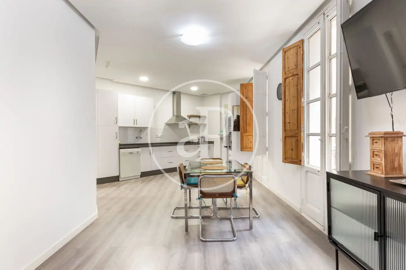 Kitchen of Flat for rent in  Valencia Capital  with Air Conditioner, Heating and Furnished