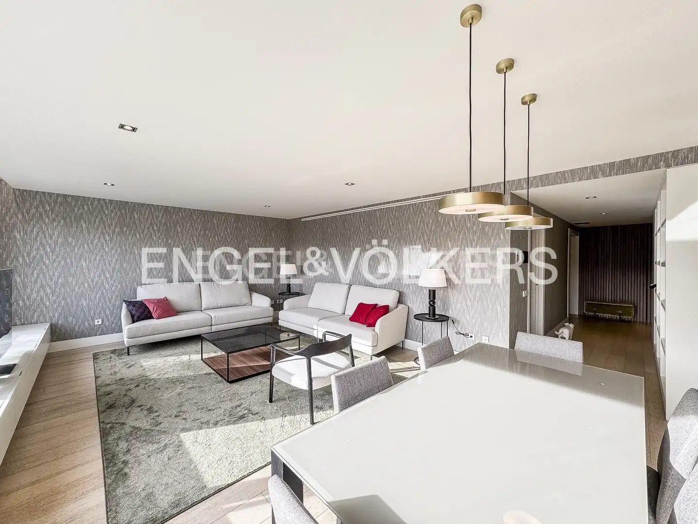 Living room of Flat for rent in Barcelona  with Air Conditioner, Heating and Parquet flooring