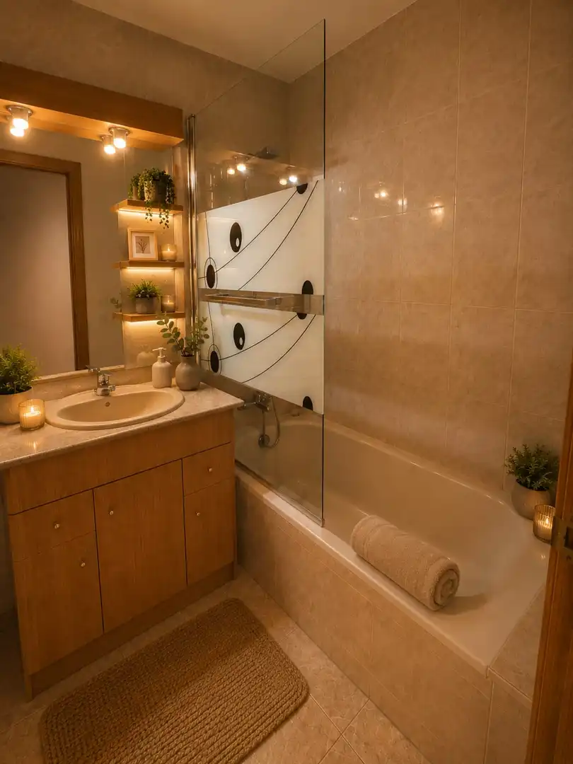 Badezimmer von Wohnung zum Verkauf in  Palma de Mallorca mit Klimaanlage, Heizung und Terrasse